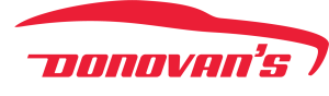 Donovans Auto & Tire Center Red and White Logo