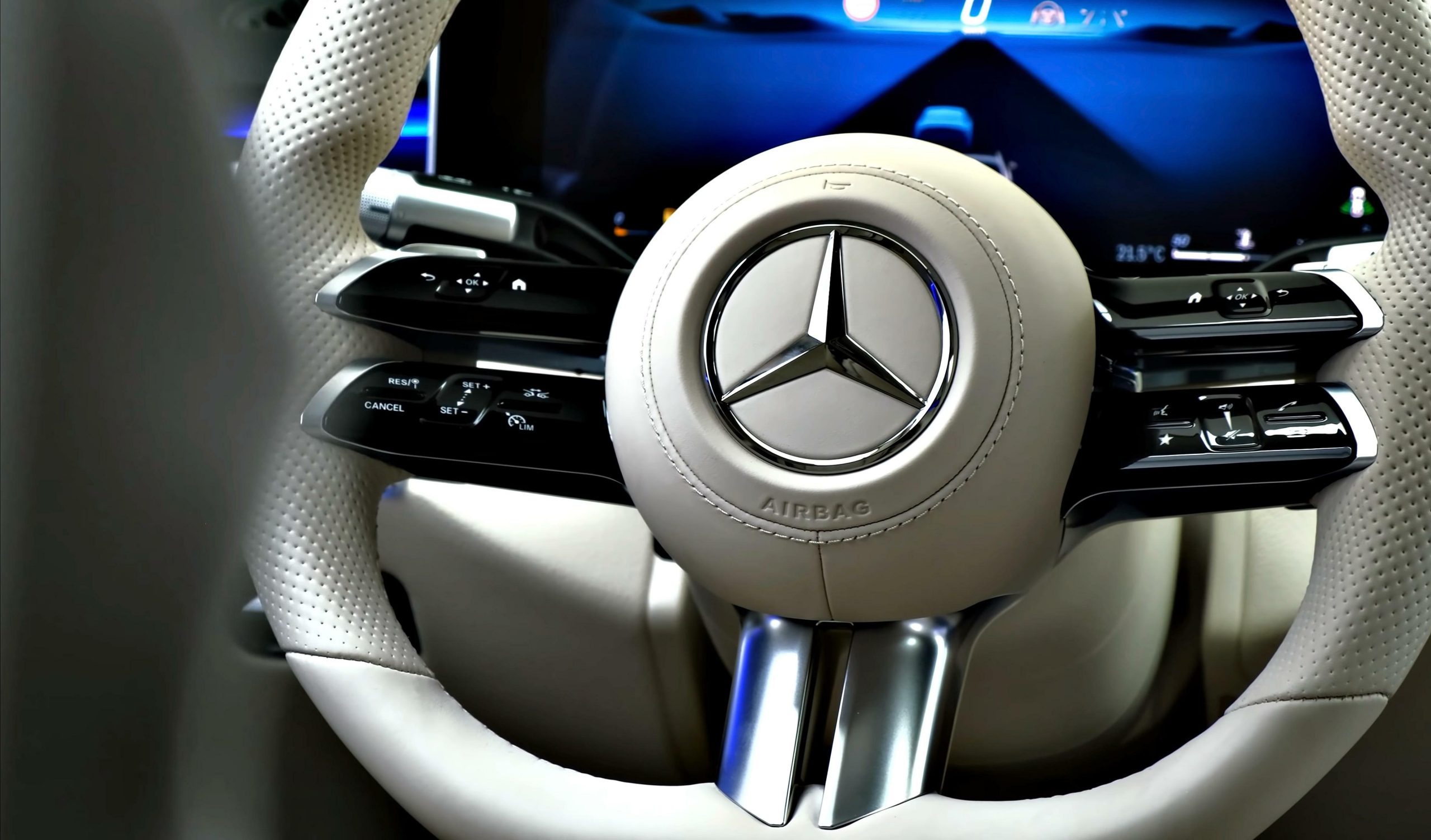 A Luxury Steering Wheel with Airbag for Donovans Auto & Tire Center